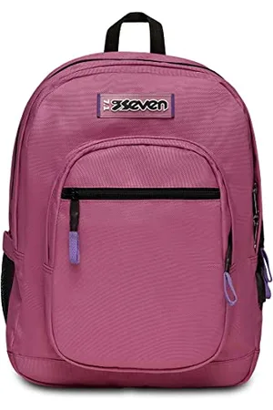 7 for all Mankind Freethink Rucksack, Schultasche Schulranzen für Mädchen Jungen, Tornister mit Doppelfach-Trinkflaschenfach-Laptopfach, gepolstert, für Schule, Sport, Freizeit; mit USB-Ladeanschluss, rosa