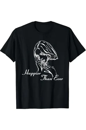 Billie Eilish Offizielles Happier Than Ever Black T-Shirt