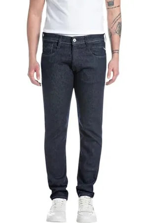 Replay Herren Jeans Anbass Slim-Fit mit Comfort Stretch, Dark Blue 007 (Blau), 31W / 32L