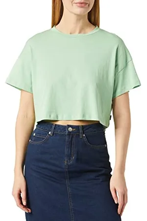 Noisy May Damen Nmalena S/S O-neck Semicrop Top Fwd Noos T Shirt, , S EU