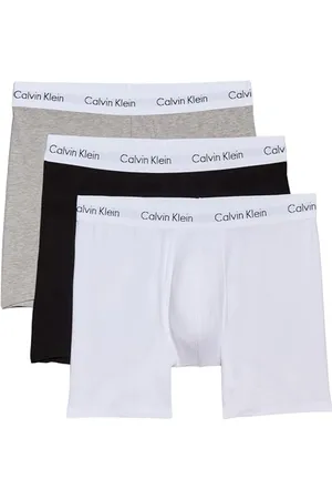 Calvin Klein Herren Boxer Briefs aus Baumwolle mit Stretch, Mehrfarbig (Black/White/Grey Heather), S