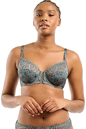 Sans Complexe Damen Amelie Print 70AAG76 BH, Durchsichtig, Blumendruck, Blau/Tandori Spice, 85D