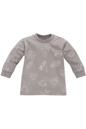 Pinókio Baby Blouse Long Sleeve Slow Life, 95% Coton 5% Elastane écru Natural Theme, Unisex Gr. 62-86 (68)