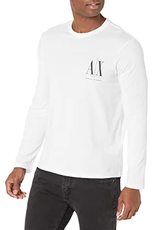 Armani Exchange Herren Long Sleeves, Front Print Logo T-Shirt, , M