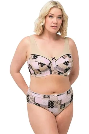 Ulla Popken Damen Relief-Bra, Timeless Elegance 830041 BH, , 115C