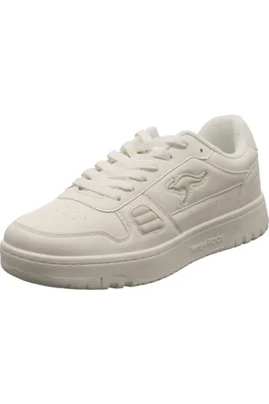 KangaROOS Unisex K-Draft Con Sneaker, White/cool beige, 44 EU