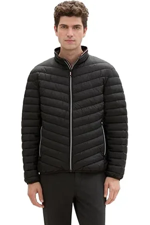 TOM TAILOR Herren 1041311 Lighweight Steppjacke mit Stehkragen, 29999-Black, M