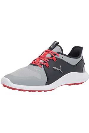 PUMA Herren Ignite Fasten8 Golfschuh, Quarry Silver/Navy Blazer, 40.5 EU