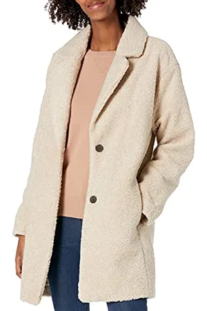 Amazon Damen Teddybär-Fleecejacke mit übergroßer Passform und Revers (zuvor Daily Ritual), , XXL