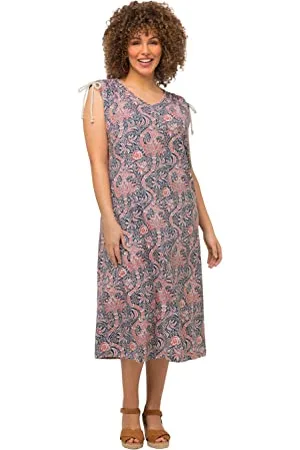 Ulla Popken Damen Jerseykleid Kleid, , 50-52