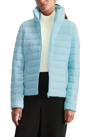 Marc O’ Polo Marc OߴPolo Damen Steppjacke mit Stehkragen wasserabweisend, Blau (Morning Sky), 46