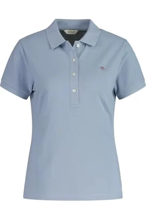 GANT Damen Slim Sheild Cap Sleeve Pique Polo, , L EU