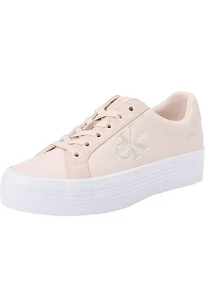 Calvin Klein Jeans Damen Vulcanized Sneaker Flatform Low Schuhe, Rosa (Whisper Pink/White), 40