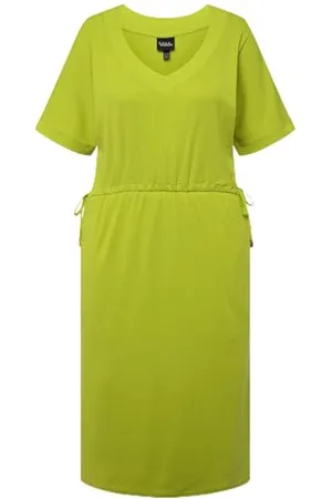 Ulla Popken Damen Tunnelzug, A-Line Kleid, , 62-64