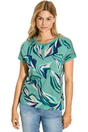 CECIL Damen B321788 Burn-Out T-Shirt mit Print, , Small