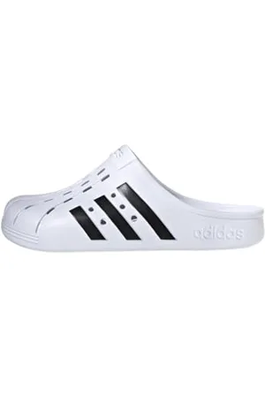 adidas Unisex Adilette Clogs RUTSCHEN, Cloud White/Core Black/Cloud White, 38 EU