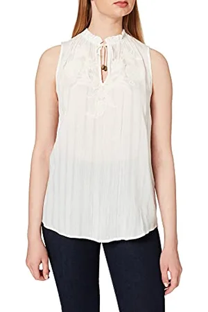 Desigual Womens BLUS_Hanna Blouse, White, S