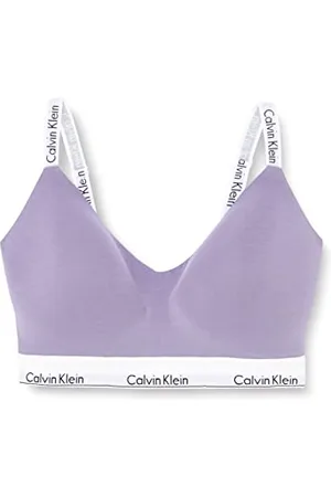 Calvin Klein Damen BH Bralette Light Lined Weich vorgeformte Cups, Violett (Splash Of Grape), XS