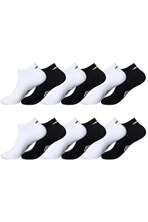 Umbro Sportsocken Herren rutschfest, Socken Herren, Bequem, Luftiges Netzgewebe (12er Pack), Schwarz-Weiss, 43/46