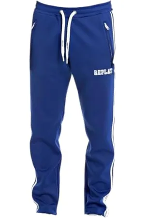 Replay Herren Jogginghose mit Logo, (Blau), XXL