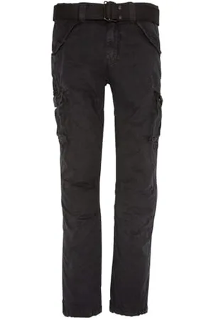 Schott NYC Homme Trbatle70Pkr Pants, Noir, 33 Uk