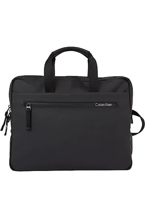 Calvin Klein Rubberized Slim Convertible Laptop Bag CK Black