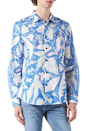 Desigual Mens CAM_Peter Trägershirt/Cami Shirt, Blue, XL