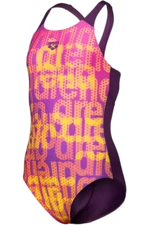 Arena Mädchen Performance Multi Colours V Back Badeanzug One Piece Swimsuit, , 140 EU
