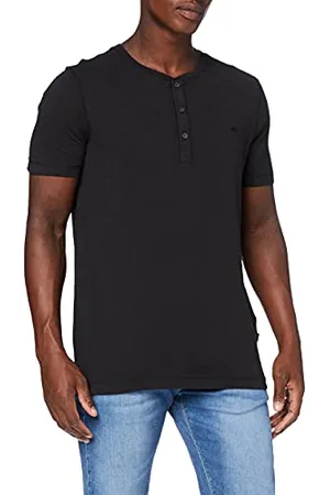 Camel Active Herren Kurzarm Henley T-Shirt mit Knopfleiste Menswear-L