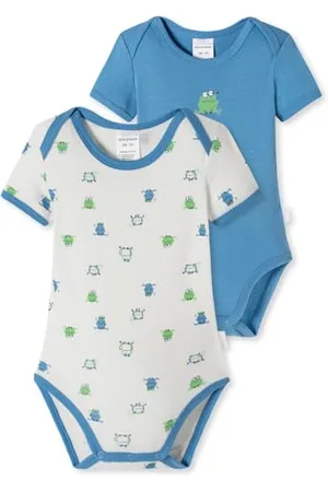 Schiesser Unisex Baby 2 Pack Bodies mit Arm-100% Organic Bio Baumwolle-Größe 56 bis 104 Unterwäsche, , 68 (2er Pack)