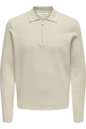 Only & Sons Herren ONSCOOPER REG LS 12 Half Zip Polo Poloshirt, , S