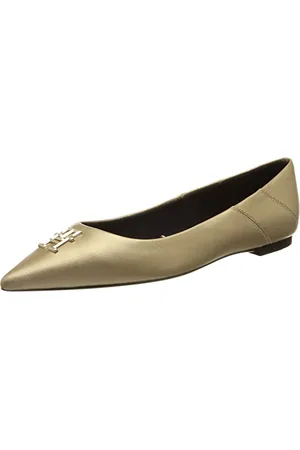 Tommy Hilfiger Damen Ballerinas Pointy Chic Ballerina Gold Elegant, Gold, 40 EU