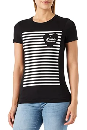 Moschino Damen Slim Fit Short-sleeved T-shirt T Shirt, , 42 EU