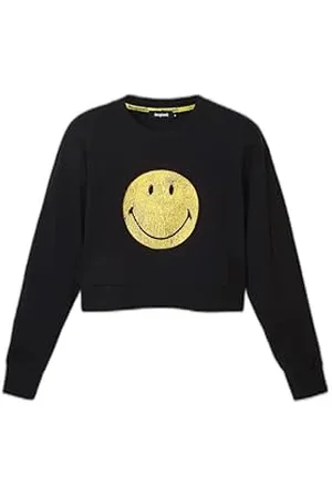 Desigual Damen Black Sweat_smiley 2000 Black Sweater, , L EU