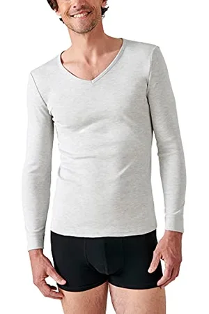 Damart Herren Langarm-Shirt mit V-Ausschnitt, Wärmegrad Medium 3. Thermounterwäsche-Oberteil, , L
