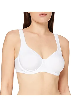 SASSA Damen BH Bügel doppelt vorgeformt, Einfarbig, Gr. 90D, Weiß