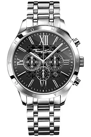 Thomas Sabo Herren Armbanduhr Rebel Urban Chronograph Quarz Edelstahl WA0015-201-203-43 MM