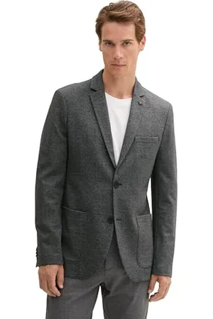 TOM TAILOR Herren Piqué Sakko mit Stretch, , 46