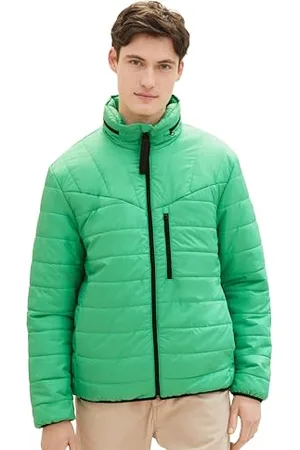 TOM TAILOR Herren Lightweight Steppjacke mit verstaubarer Kapuze im Kragen, , L