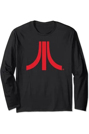 Atari Red Logo Retro Vintage Gamer Fun Graphic Look Langarmshirt