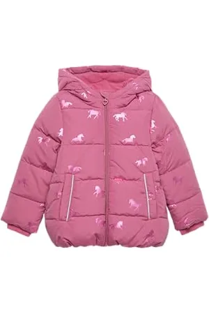 QS by s.Oliver Steppjacke mit schimmerndem Print und Fleecefutter pink 128