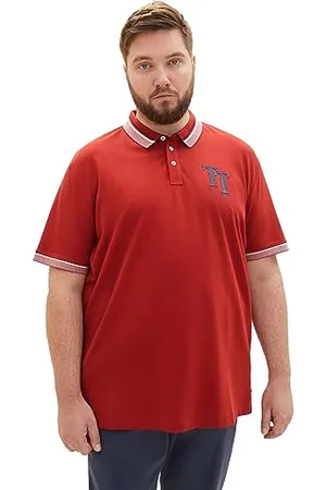 TOM TAILOR Herren 1039963 Basic Poloshirt mit Logo-Print, 14302-velvet red, 5XL