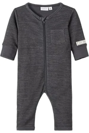 NAME IT Baby-Jungen NBMWYLA Wool/VIS LS Suit XXIII Schlafstampler, , 80