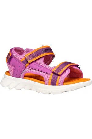 Geox J AIRADYUM GI Sandal, Fuchsia/Orange, 36 EU
