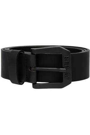 Replay Herren Gürtel aus Leder, (Schwarz), 100