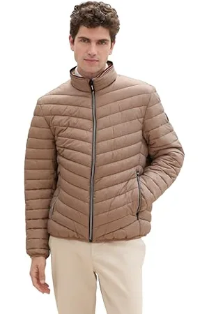 TOM TAILOR Herren 1041311 Lighweight Steppjacke mit Stehkragen, 32240-Mountain Taupe, XL