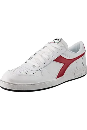 Diadora Unisex Magic Basket Low Icona Gymnastikschuh, White/Chili Pepper, 36.5 EU