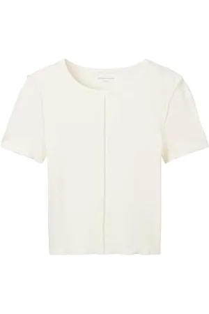 TOM TAILOR Mädchen Kinder Basic T-Shirt mit Rippstruktur & Ziernaht, , 164
