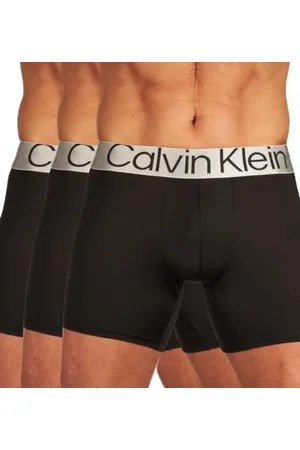 Calvin Klein Herren Boxer Briefs mit Stretch, Schwarz (Black/Black/Black), XS