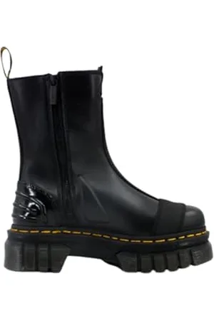 Dr. Martens Damen Chelsea Boot, Black Nappa Lux & Black Ajax & Black Soft Patent Pu, 43 EU